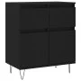 Schwarzes Sperrholz-Sideboard 60x35x70 cm von vidaXL, Sideboards - Ref: Foro24-831117, Preis: 84,47 €, Rabatt: %
