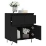 Schwarzes Sperrholz-Sideboard 60x35x70 cm von vidaXL, Sideboards - Ref: Foro24-831117, Preis: 84,47 €, Rabatt: %