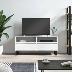 Sperrholz TV-Möbel glänzend weiß 100x34,5x44,5cm von vidaXL, TV-Möbel - Ref: Foro24-831246, Preis: 103,26 €, Rabatt: %
