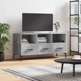 Engineered wood TV stand in concrete gray, 102x36x50 cm by vidaXL, TV Furniture - Ref: Foro24-829040, Price: 60,44 €, Discoun...