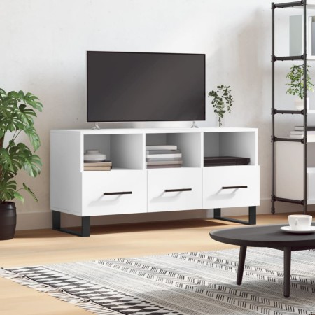 Weißer TV-Schrank aus Holzwerkstoff, 102 x 36 x 50 cm von vidaXL, TV-Möbel - Ref: Foro24-829060, Preis: 70,22 €, Rabatt: %