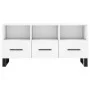 White engineered wood TV cabinet 102x36x50 cm by vidaXL, TV Furniture - Ref: Foro24-829060, Price: 69,43 €, Discount: %