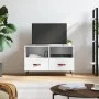 Glänzend weißer Sperrholz-TV-Schrank 80x36x50 cm von vidaXL, TV-Möbel - Ref: Foro24-828942, Preis: 54,75 €, Rabatt: %