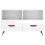 Glänzend weißer Sperrholz-TV-Schrank 80x36x50 cm von vidaXL, TV-Möbel - Ref: Foro24-828942, Preis: 54,75 €, Rabatt: %