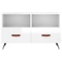 Glänzend weißer Sperrholz-TV-Schrank 80x36x50 cm von vidaXL, TV-Möbel - Ref: Foro24-828942, Preis: 55,30 €, Rabatt: %