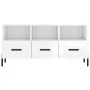 Glossy white plywood TV cabinet 102x36x50 cm by vidaXL, TV Furniture - Ref: Foro24-829046, Price: 65,62 €, Discount: %