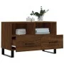 TV-Schrank aus braunem Eichensperrholz, 80 x 36 x 50 cm von vidaXL, TV-Möbel - Ref: Foro24-829003, Preis: 70,11 €, Rabatt: %