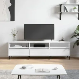 Hochglanzweißer TV-Schrank aus Sperrholz, 150 x 30 x 44,5 cm von vidaXL, TV-Möbel - Ref: Foro24-831294, Preis: 102,78 €, Raba...