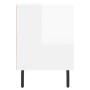 Mueble de TV madera contrachapada blanco brillo 150x30x44,5 cm