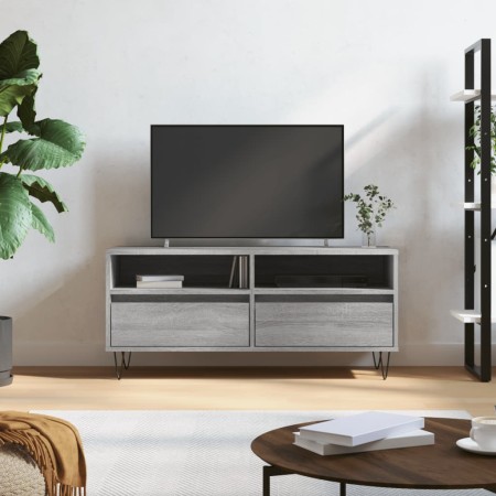 TV-Schrank aus grauem Sonoma-Sperrholz, 100 x 34,5 x 44,5 cm von vidaXL, TV-Möbel - Ref: Foro24-831242, Preis: 74,63 €, Rabat...