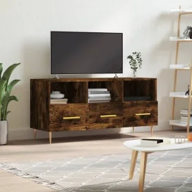 Smoked oak engineered wood TV cabinet 102x36x50 cm by vidaXL, TV Furniture - Ref: Foro24-829025, Price: 77,60 €, Discount: %