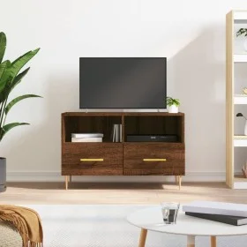 TV-Schrank aus braunem Eichensperrholz, 80 x 36 x 50 cm von vidaXL, TV-Möbel - Ref: Foro24-828963, Preis: 52,77 €, Rabatt: %