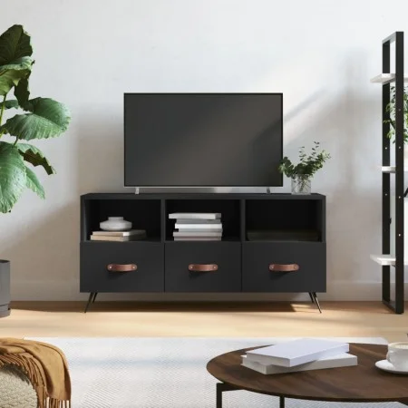 Schwarzer TV-Schrank aus Holzwerkstoff, 102 x 36 x 50 cm von vidaXL, TV-Möbel - Ref: Foro24-829005, Preis: 79,70 €, Rabatt: %