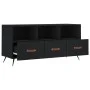 Black engineered wood TV cabinet 102x36x50 cm by vidaXL, TV Furniture - Ref: Foro24-829005, Price: 79,70 €, Discount: %
