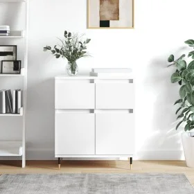 Aparador de madera contrachapada blanco 60x35x70 cm de vidaXL, Aparadores - Ref: Foro24-831108, Precio: 80,17 €, Descuento: %