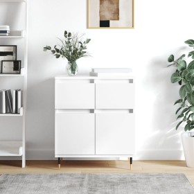Weißes Sperrholz-Sideboard 60x35x70 cm von vidaXL, Sideboards - Ref: Foro24-831108, Preis: 81,40 €, Rabatt: %