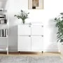 Weißes Sperrholz-Sideboard 60x35x70 cm von vidaXL, Sideboards - Ref: Foro24-831108, Preis: 80,17 €, Rabatt: %