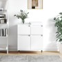 Weißes Sperrholz-Sideboard 60x35x70 cm von vidaXL, Sideboards - Ref: Foro24-831108, Preis: 81,40 €, Rabatt: %