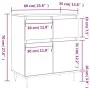 Weißes Sperrholz-Sideboard 60x35x70 cm von vidaXL, Sideboards - Ref: Foro24-831108, Preis: 80,17 €, Rabatt: %
