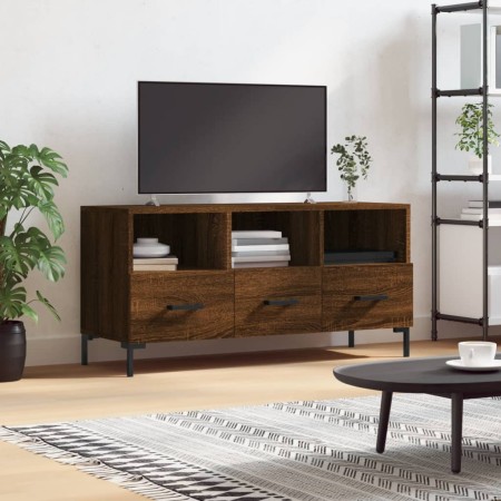Mueble de TV madera de ingeniería marrón roble 102x36x50 cm de vidaXL, Muebles TV - Ref: Foro24-829043, Precio: 85,58 €
