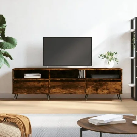 Mueble de TV madera contrachapada roble ahumado 150x30x44,5 cm de vidaXL, Muebles TV - Ref: Foro24-831257, Precio: 95,17 €, D...