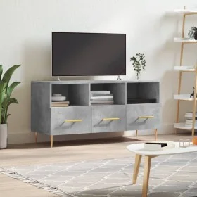 Betongrauer TV-Schrank aus Holzwerkstoff, 102 x 36 x 50 cm von vidaXL, TV-Möbel - Ref: Foro24-829024, Preis: 57,28 €, Rabatt: %