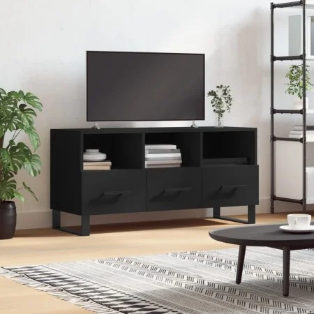 TV-Möbel aus schwarzem Holzwerkstoff 102x36x50 cm von vidaXL, TV-Möbel - Ref: Foro24-829061, Preis: 84,34 €, Rabatt: %