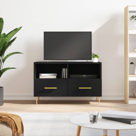 Sperrholz TV-Möbel schwarz 80x36x50 cm von vidaXL, TV-Möbel - Ref: Foro24-828957, Preis: 65,51 €, Rabatt: %