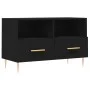 TV stand made of black plywood, 80x36x50 cm by vidaXL, TV Furniture - Ref: Foro24-828957, Price: 64,67 €, Discount: %