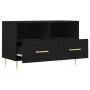 TV stand made of black plywood, 80x36x50 cm by vidaXL, TV Furniture - Ref: Foro24-828957, Price: 64,67 €, Discount: %
