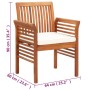Garden dining chairs 2 units with solid acacia wood cushions by vidaXL, Garden chairs - Ref: Foro24-45965, Price: 211,27 €, D...