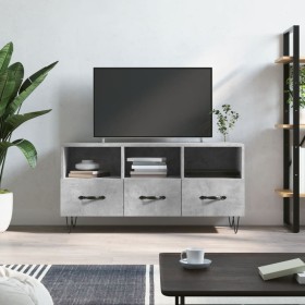 Betongrauer TV-Schrank aus Holzwerkstoff, 102 x 36 x 50 cm von vidaXL, TV-Möbel - Ref: Foro24-829032, Preis: 77,48 €, Rabatt: %