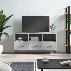 Concrete gray engineered wood TV cabinet 102x36x50 cm by vidaXL, TV Furniture - Ref: Foro24-829032, Price: 76,51 €, Discount: %