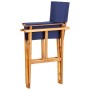 Solid acacia wood director's chair in blue. by vidaXL, Garden chairs - Ref: Foro24-45952, Price: 70,18 €, Discount: %