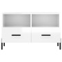 Glänzend weißer Sperrholz-TV-Schrank 80x36x50 cm von vidaXL, TV-Möbel - Ref: Foro24-828982, Preis: 63,42 €, Rabatt: %