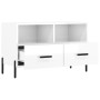 Glänzend weißer Sperrholz-TV-Schrank 80x36x50 cm von vidaXL, TV-Möbel - Ref: Foro24-828982, Preis: 63,42 €, Rabatt: %