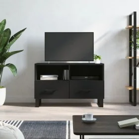TV stand made of black plywood, 80x36x50 cm by vidaXL, TV Furniture - Ref: Foro24-828997, Price: 69,95 €, Discount: %