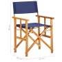 Solid acacia wood director's chair in blue. by vidaXL, Garden chairs - Ref: Foro24-45952, Price: 70,18 €, Discount: %
