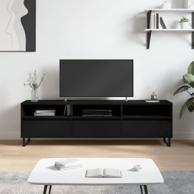 TV stand made of black plywood wood, 150x30x44.5 cm by vidaXL, TV Furniture - Ref: Foro24-831301, Price: 97,49 €, Discount: %