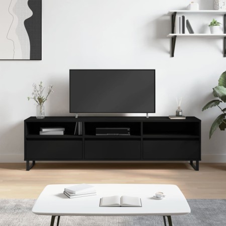 TV-Möbel aus schwarzem Sperrholz 150x30x44,5 cm von vidaXL, TV-Möbel - Ref: Foro24-831301, Preis: 97,49 €, Rabatt: %