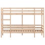 Litera de madera maciza de pino 75x190 cm