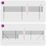 Cerca de alambre con pinchos de anclaje gris antracita 2x25 m