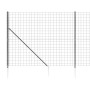 Cerca de alambre con pinchos de anclaje gris antracita 2x25 m