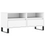 Sperrholz TV-Möbel weiß 100x34,5x44,5 cm von vidaXL, TV-Möbel - Ref: Foro24-831244, Preis: 81,69 €, Rabatt: %