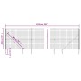 Cerca de alambre con pinchos de anclaje gris antracita 2x25 m