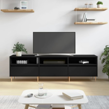 Mueble de TV madera contrachapada negro 150x30x44,5 cm de vidaXL, Muebles TV - Ref: Foro24-831269, Precio: 89,41 €, Descuento: %