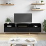 Mueble de TV madera contrachapada negro 150x30x44,5 cm de vidaXL, Muebles TV - Ref: Foro24-831269, Precio: 89,41 €, Descuento: %