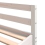 Cama alta con escritorio y escalera madera blanca 200x200 cm