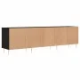 Mueble de TV madera contrachapada negro 150x30x44,5 cm de vidaXL, Muebles TV - Ref: Foro24-831269, Precio: 88,34 €, Descuento: %