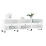 Mueble de TV madera contrachapada blanco brillo 150x30x44,5 cm de vidaXL, Muebles TV - Ref: Foro24-831302, Precio: 131,35 €